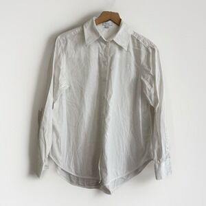 Reiss Women's White Collar Button Down Long Sleeve Shirt Blouse Top 2